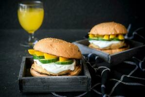 tandoori chicken burgers photo