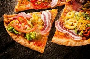 Slices of pizza photo