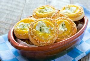 Mini cheese pies photo