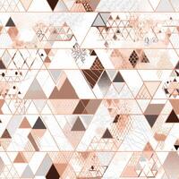 Geometric shapes seamless pattern illustration soft color and rose gold details. photo