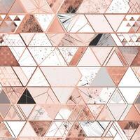 Geometric shapes seamless pattern illustration soft color and rose gold details. photo