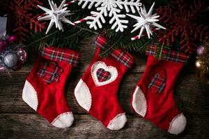decoración de calcetines de navidad foto