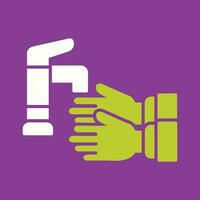 icono de vector de lavado de manos