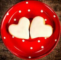 White hearts cookies photo