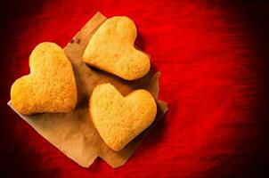 galletas con forma de corazón foto