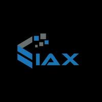 IAX letter logo design on black background. IAX creative initials letter logo concept. IAX letter design. vector