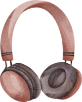 watercolor headphone clip art png