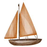 watercolor sailboat beach png