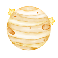 watercolor jupiter space clip art png