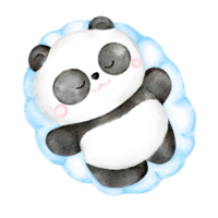 panda watercolor character png