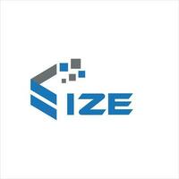 IZE letter logo design on white background. IZE creative initials letter logo concept. IZE letter design. vector