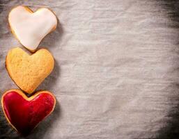 galletas con forma de corazón foto