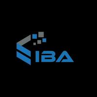 IBA letter logo design on black background. IBA creative initials letter logo concept. IBA letter design. vector