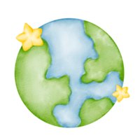 watercolor earth space clip art png