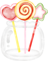 clipart de bonbons aquarelle png