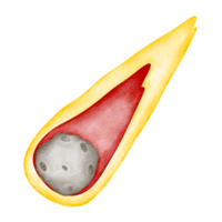 clip art de meteorito acuarela png