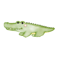 vattenfärg krokodil klämma konst png