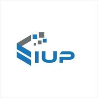 IUP letter logo design on white background. IUP creative initials letter logo concept. IUP letter design. vector