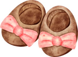 watercolor baby shoes png