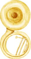 waterverf sousafoon muziek- instrument png