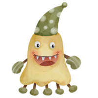 waterverf monster klem kunst png