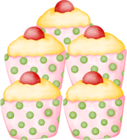 imágenes prediseñadas de muffin de acuarela png