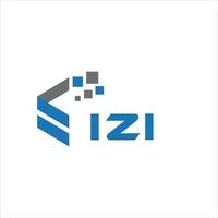 IZI letter logo design on white background. IZI creative initials letter logo concept. IZI letter design. vector