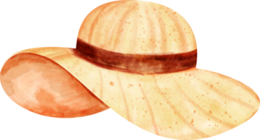 watercolor beach hat clip art png