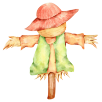 watercolor scarecrow farm clip art png