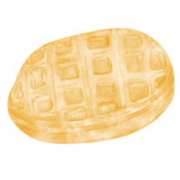waffle watercolor dessert png