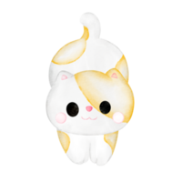 cute cat watercolor png