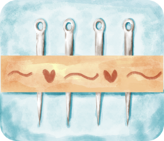 watercolor needle clip art png