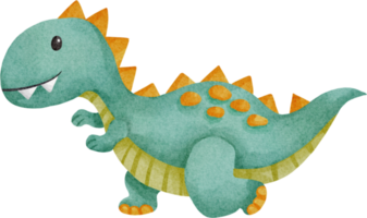 aquarela dinossauro fofo png