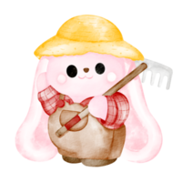 watercolor farmer cute png