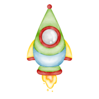 watercolor rocket clip art png