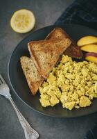 tofu with scramble eggs photo