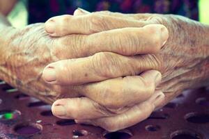 Old person hands photo