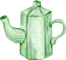 Aquarell Teekanne png