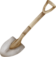 watercolor shovel farm clip art png