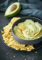 avocado chickpea hummus photo