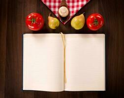 libro de recetas en blanco foto