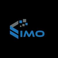 IMO letter logo design on black background. IMO creative initials letter logo concept. IMO letter design. vector