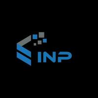 INP letter logo design on black background. INP creative initials letter logo concept. INP letter design. vector