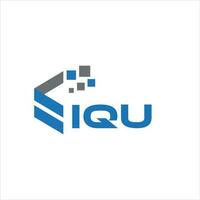 IQU letter logo design on white background. IQU creative initials letter logo concept. IQU letter design. vector