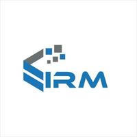 IRM letter logo design on white background. IRM creative initials letter logo concept. IRM letter design. vector