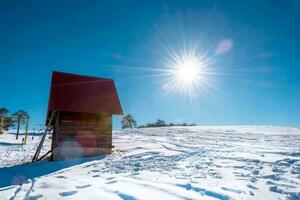 Mountain sun landscape photo