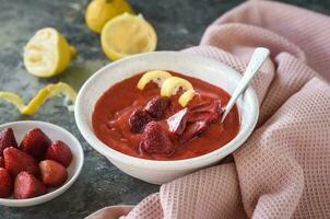 Healthy fruit bowl photo