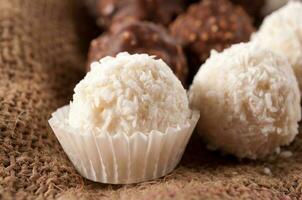 Sweet chocolate pralines photo