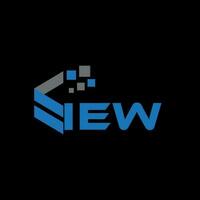IEW letter logo design on black background. IEW creative initials letter logo concept. IEW letter design. vector
