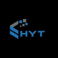 HYU letter logo design on black background. HYU creative initials letter logo concept. HYU letter design. vector